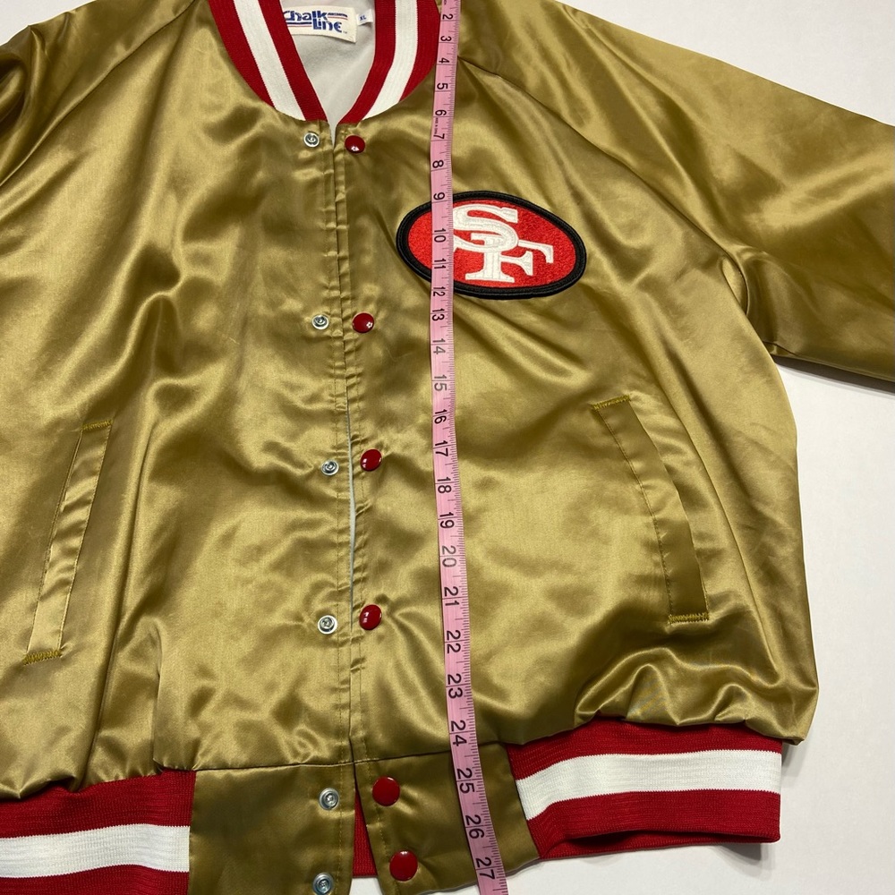XL Vintage Gold San Francisco 49ers Chalk
Line Starter Style Satin Jacket - Picture 12 of 14